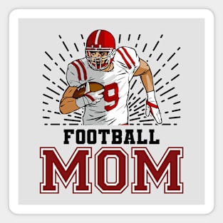 Football Mom // Retro Football Player Magnet